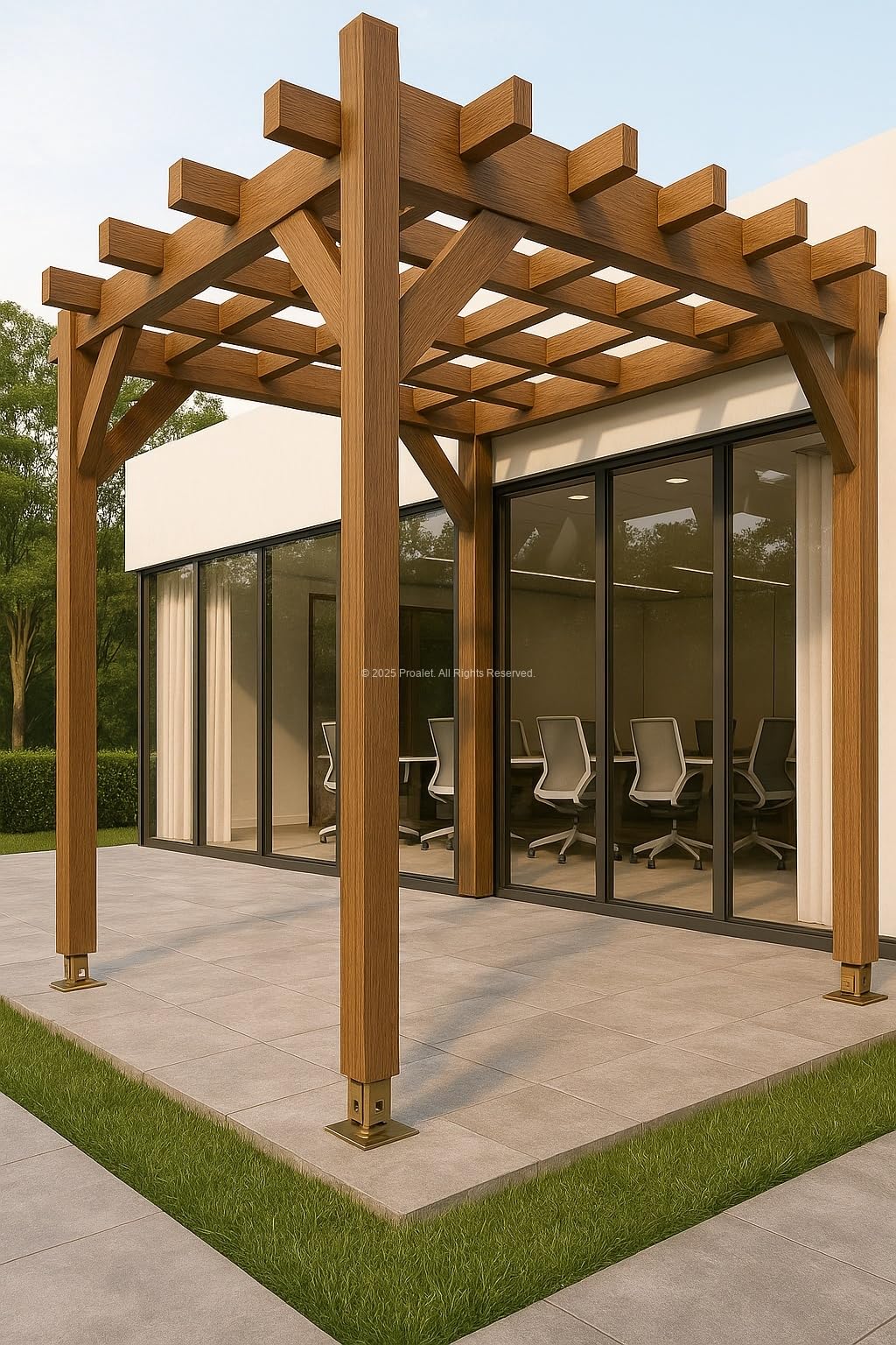 Proalet Metal Pergule Ayağı, 7‑12 cm Ayarlanabilir, M14 Civatalı, Tablalı, Bahçe, Kamelya, Tente Ayağı, Dayanıklı Galvanizli Pergola Ayak (2 Adet)