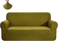 Vista 30 de CHUN YI - Funda elástica de 1 pieza para sillón grande, funda protectora suave de Jacquard con elastano, detalle de cuadros y parte inferior