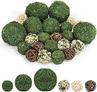 Lezmarket 24 Pcs Decorative Moss Balls for Centerpiece Bowls