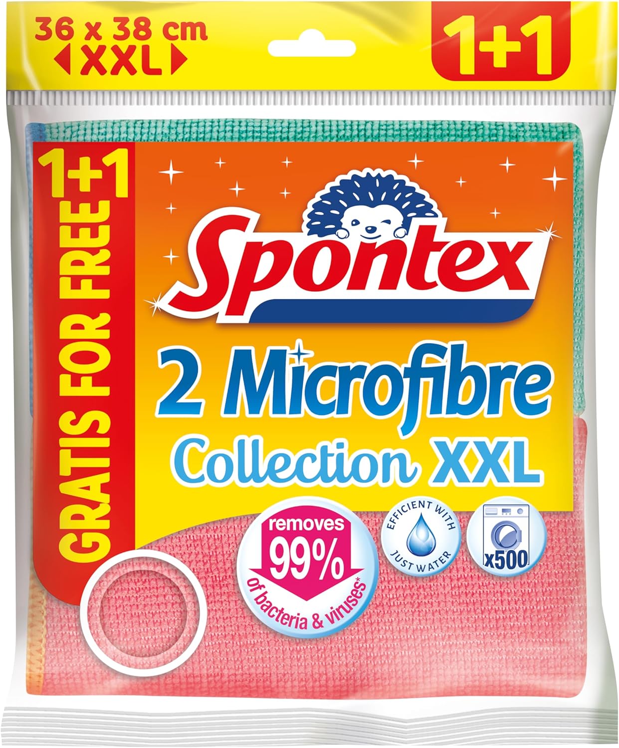 2 bayetas de microfibra Spontex XXL por 2,23€ (ahorra el 70% en 1 al comprar 2)