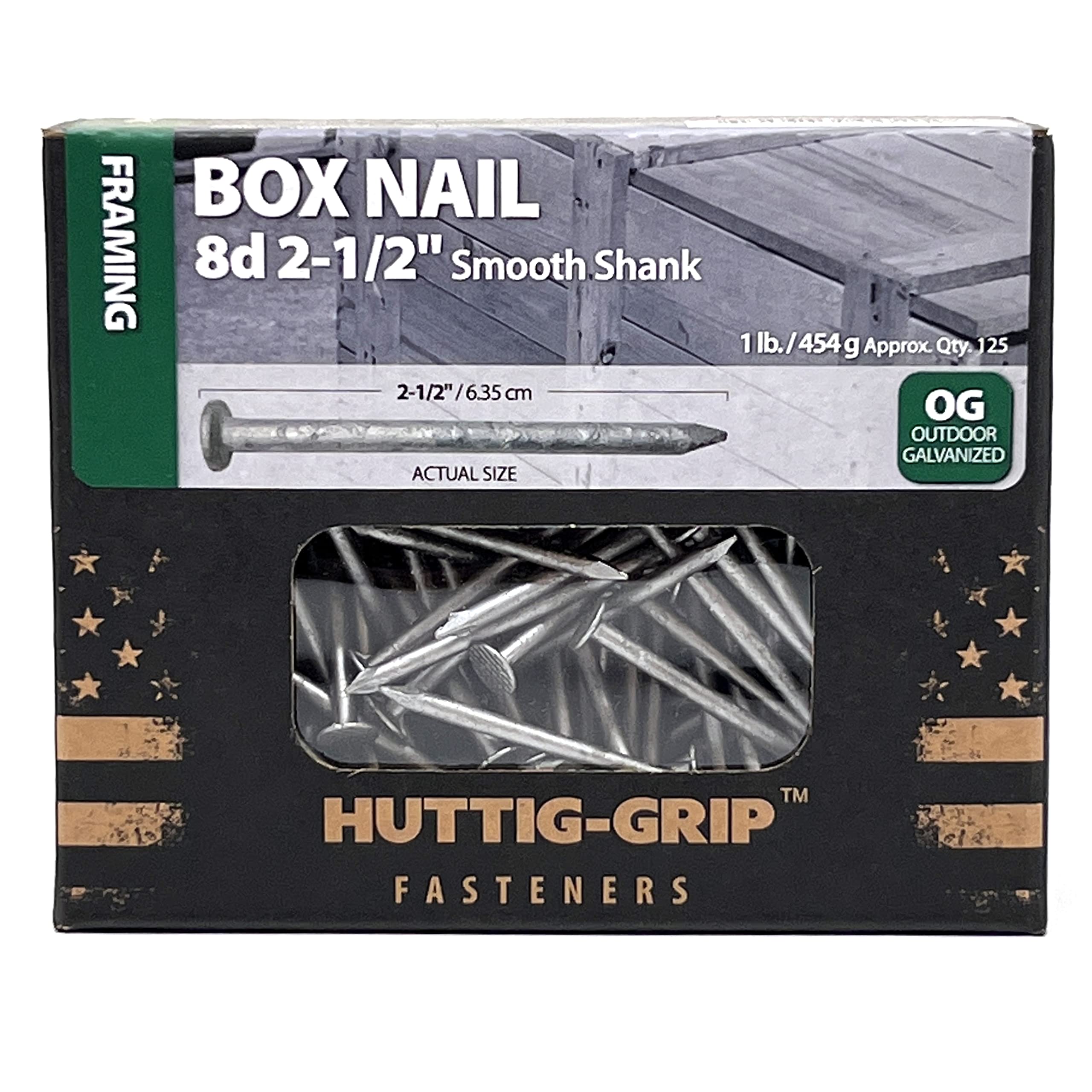 Huttig-Grip Framing Nails - 1 lb Pack -5 Huttig-Grip Framing Nails - 1 lb Pack -5