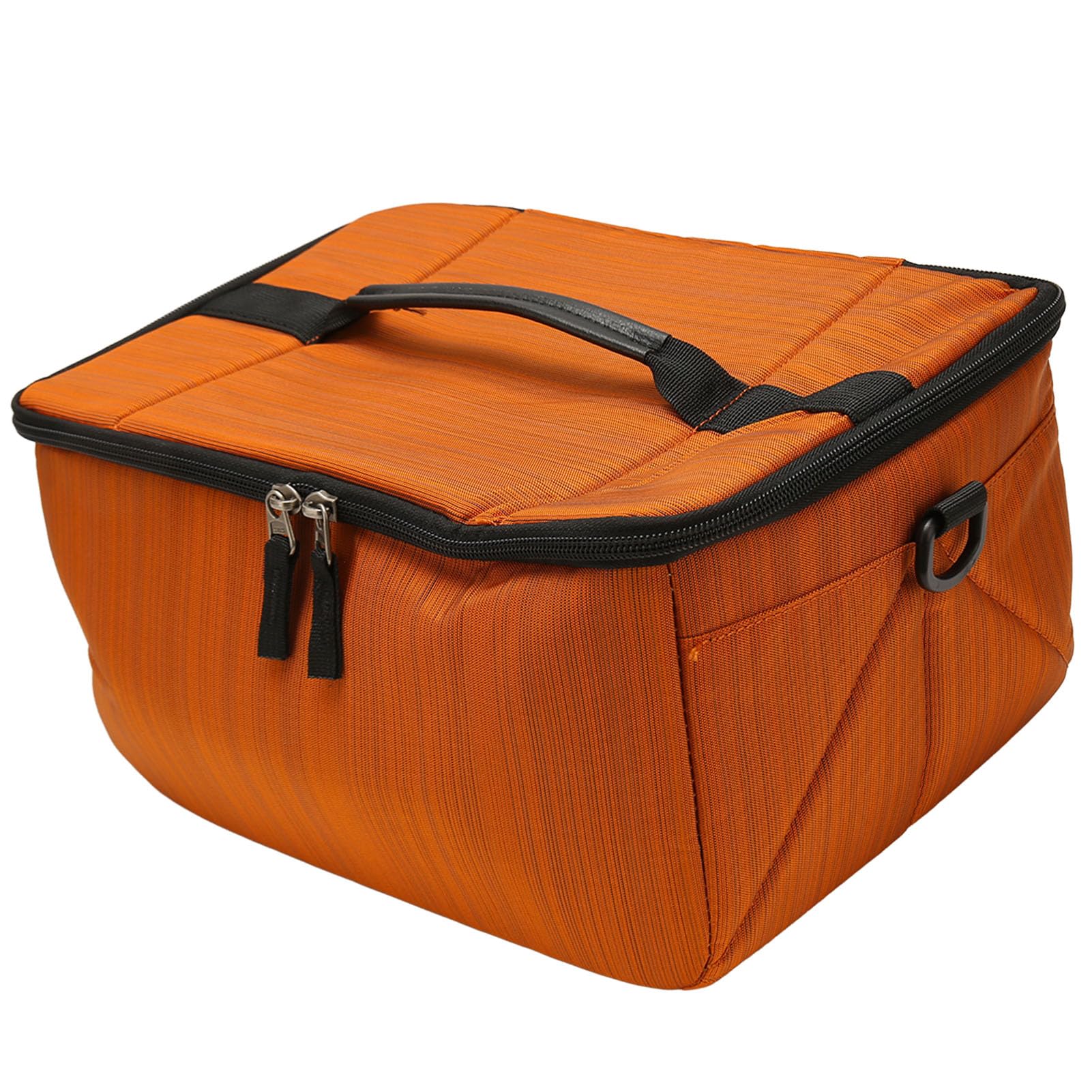 Bolsa Impermeable para Cámara Naranja, Mochila DSLR de Gran Capacidad con 6 Divisores, Capacidad para 2 Cámaras y 6 Lentes, con Correa Ajustable, para Fotógrafos