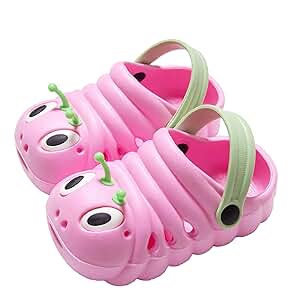 Brandsseller Kinder Clogs Größe 27/28 - Gefütterte Winter Hausschuhe Mit Motiv Pink