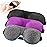 YIVIEW Sleep Mask for Back and Side Sleeper Pack of 3, 100% Light Blocking 3D Eye Masks for Sleeping, Lightweight & Breathable Eye Cover for Women Men, Zero Pressure Night Blindfold