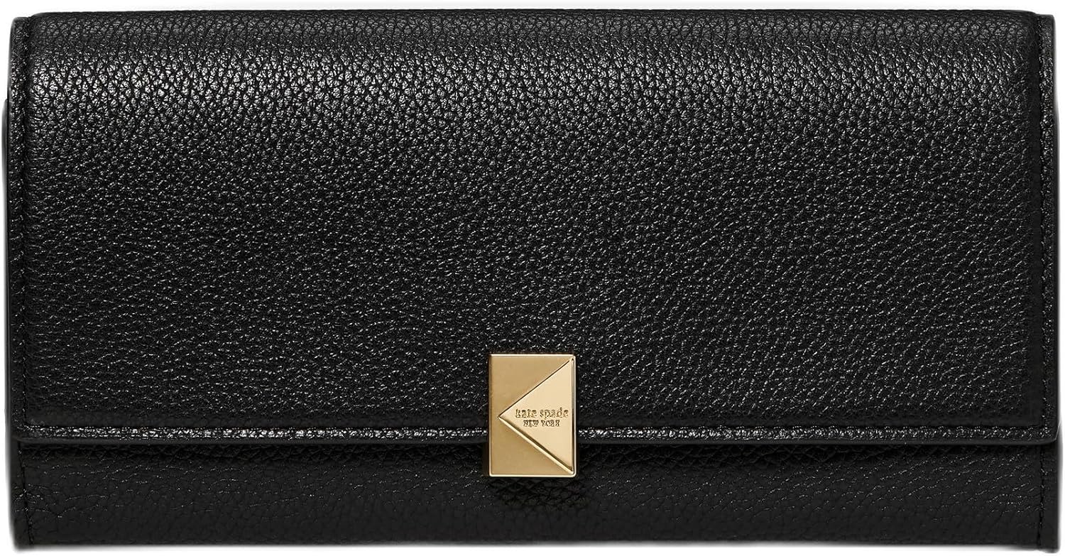 Deco Pebbled Leather Large Flap Wallet