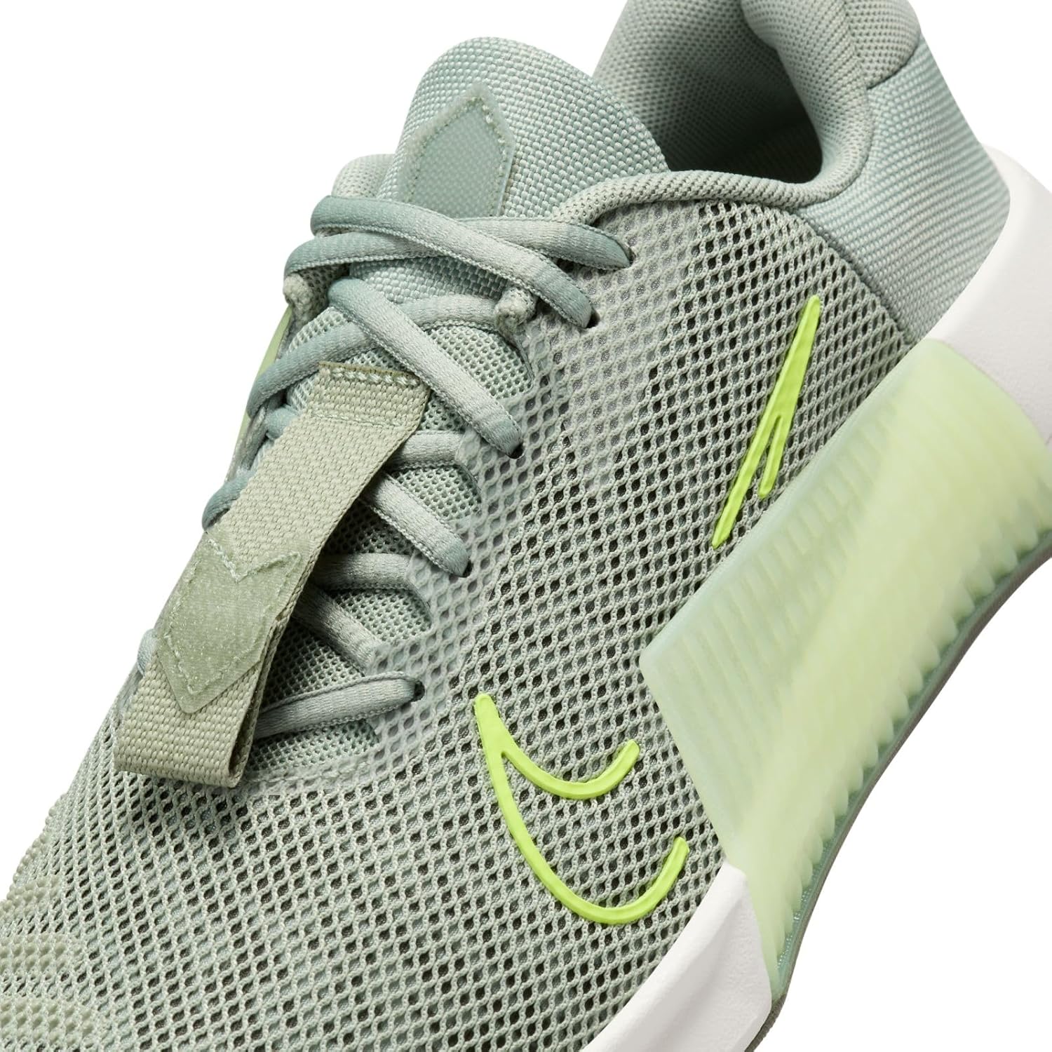 Nike Metcon 9 Premium Womens Workout Shoes (FN4931-700, Barely Volt/Olive Aura/Cargo Khaki/Barely Volt) Size 6