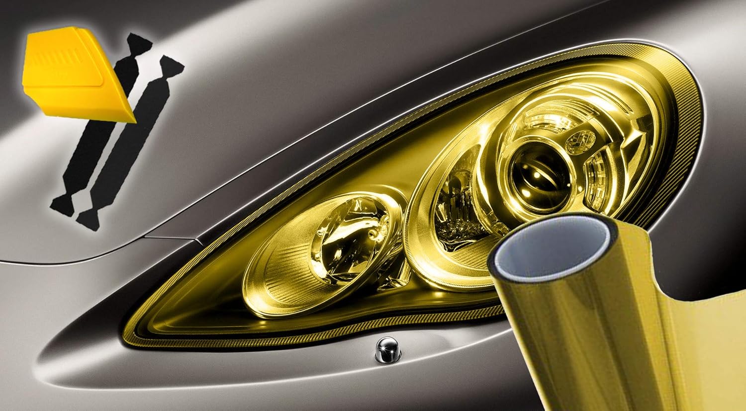 VViViD Extra-Wide Headlight Taillight Vinyl Tint Wrap Roll (Light Smoke 48" x 60")