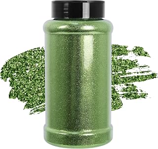 Ultra Fine Sage Green Glitter, 16 Oz (1 Ib), Fine Glitter for Resin Crafts Nails Tumblers Slime Cosmetic and Festival Decoration - Sage Green Fine Glitter Bulk Christmas St. Patrick's Day Decor