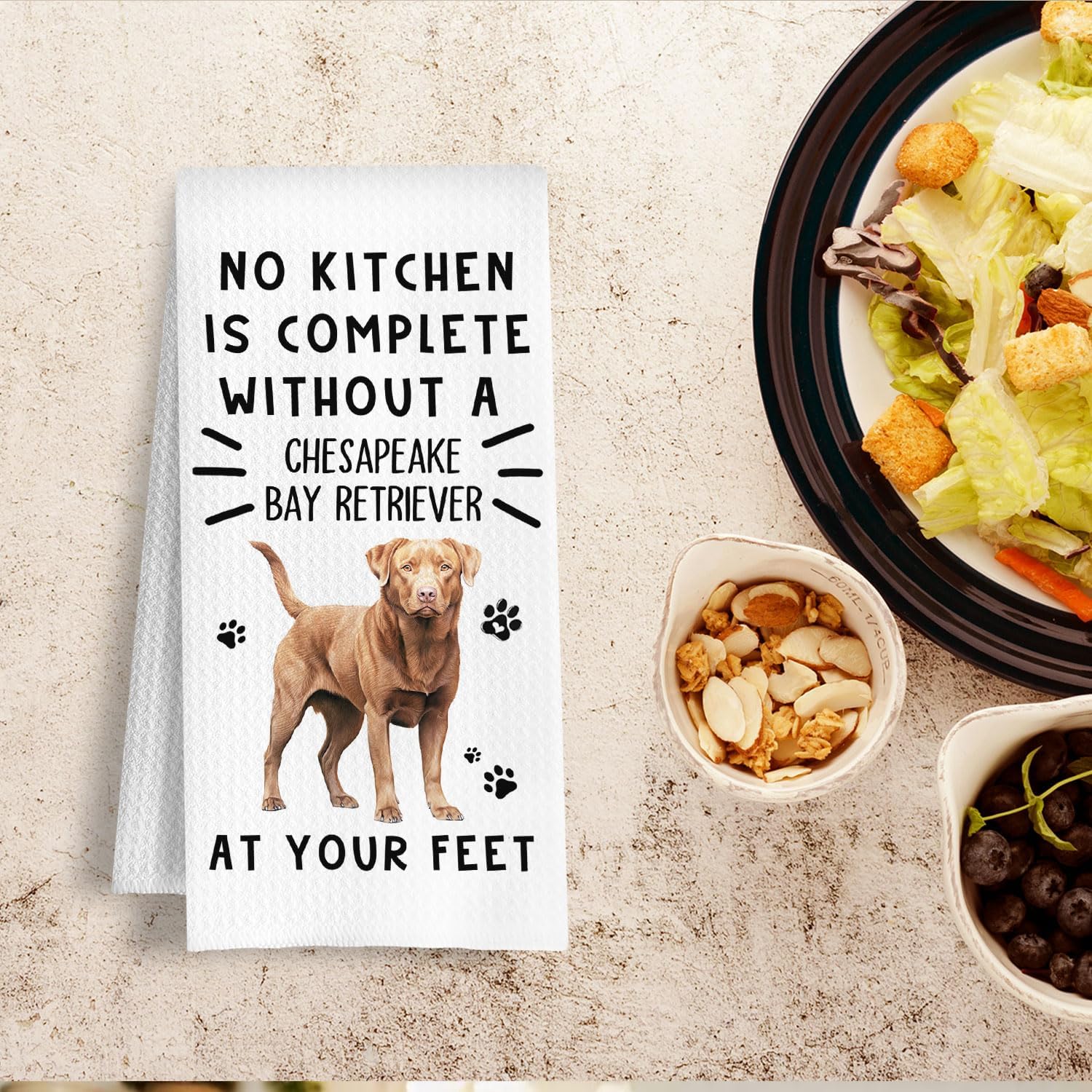 ファニーチェサピークベイレトリバーハンドタオル キッチン ホーム バスルームの装飾用 チェサピーク湾レトリバーなしではキッチンは完成