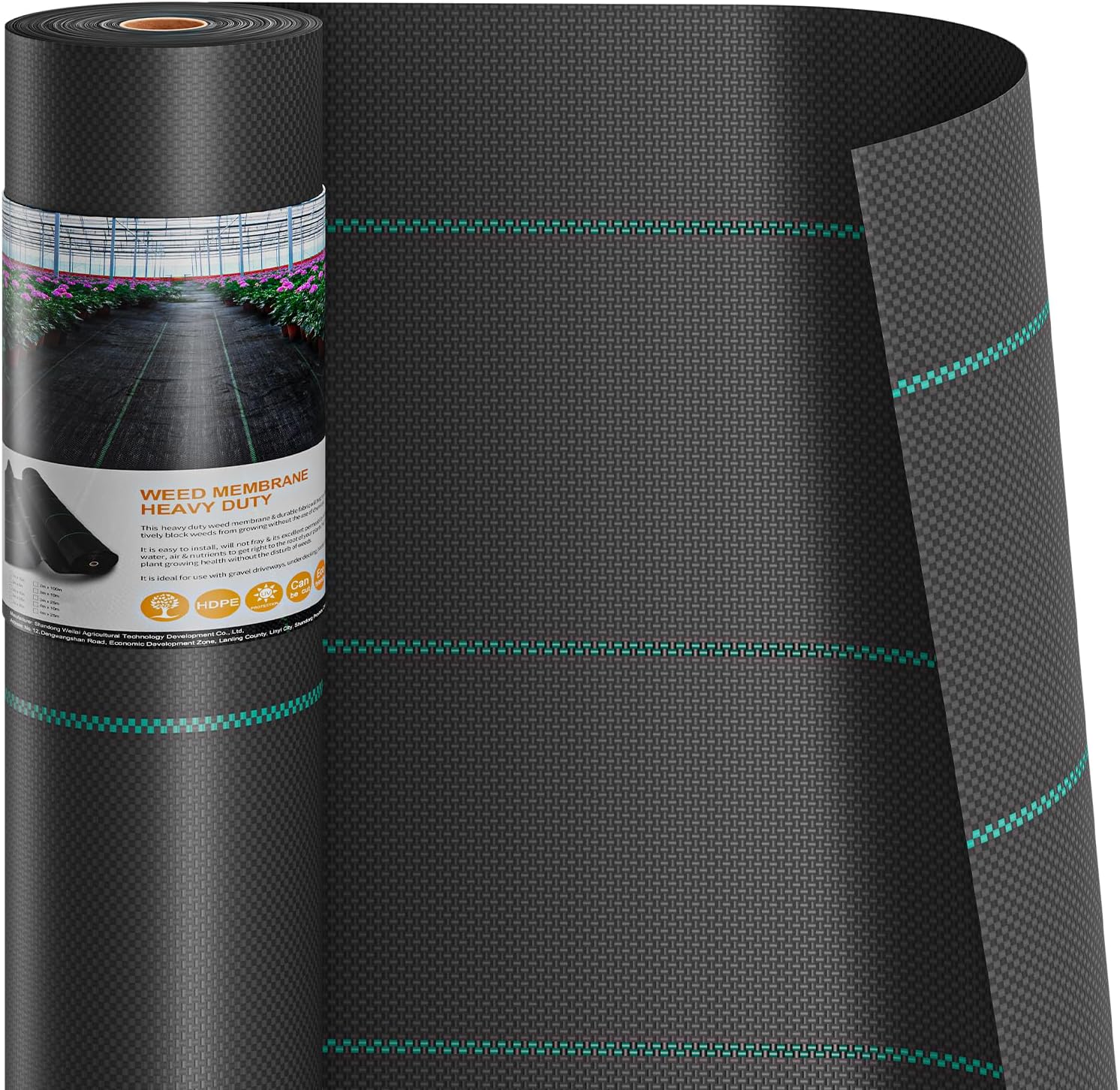 Geotessuto Non Tessuto 300g/mq - Telo Anti Erbacce, Drenante, Per Giardini E Aiuole, 1x10mt (10 Mq) - Foto 3