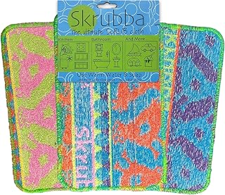 Wet-It Skrubba Non-Scratch Scouring Pads – Durable European Scrubby Sponges for Kitchen, Dishes, Pots, Pans, Glass, Ceramic & More – Multipurpose Cleaning Pads (Variety Pack)