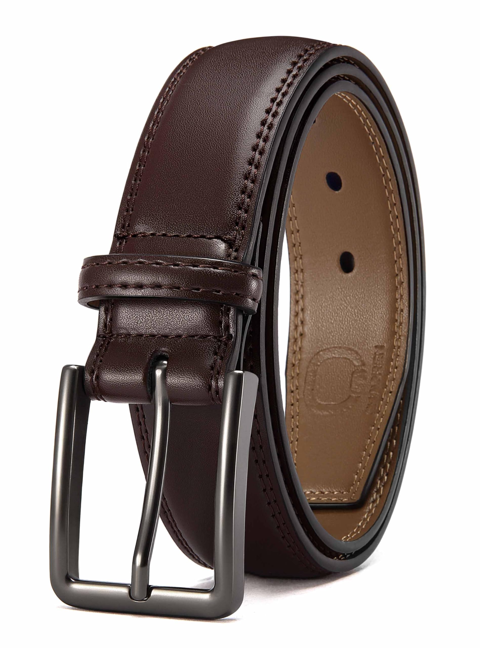 CHAOREN Men's Leather Belt - 1 3/8" Dress Belt for Business &amp; Casual Wear