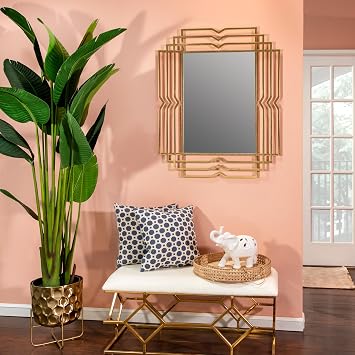 Sagebrook Home Metal 39" Rectangular Mirror,Gold