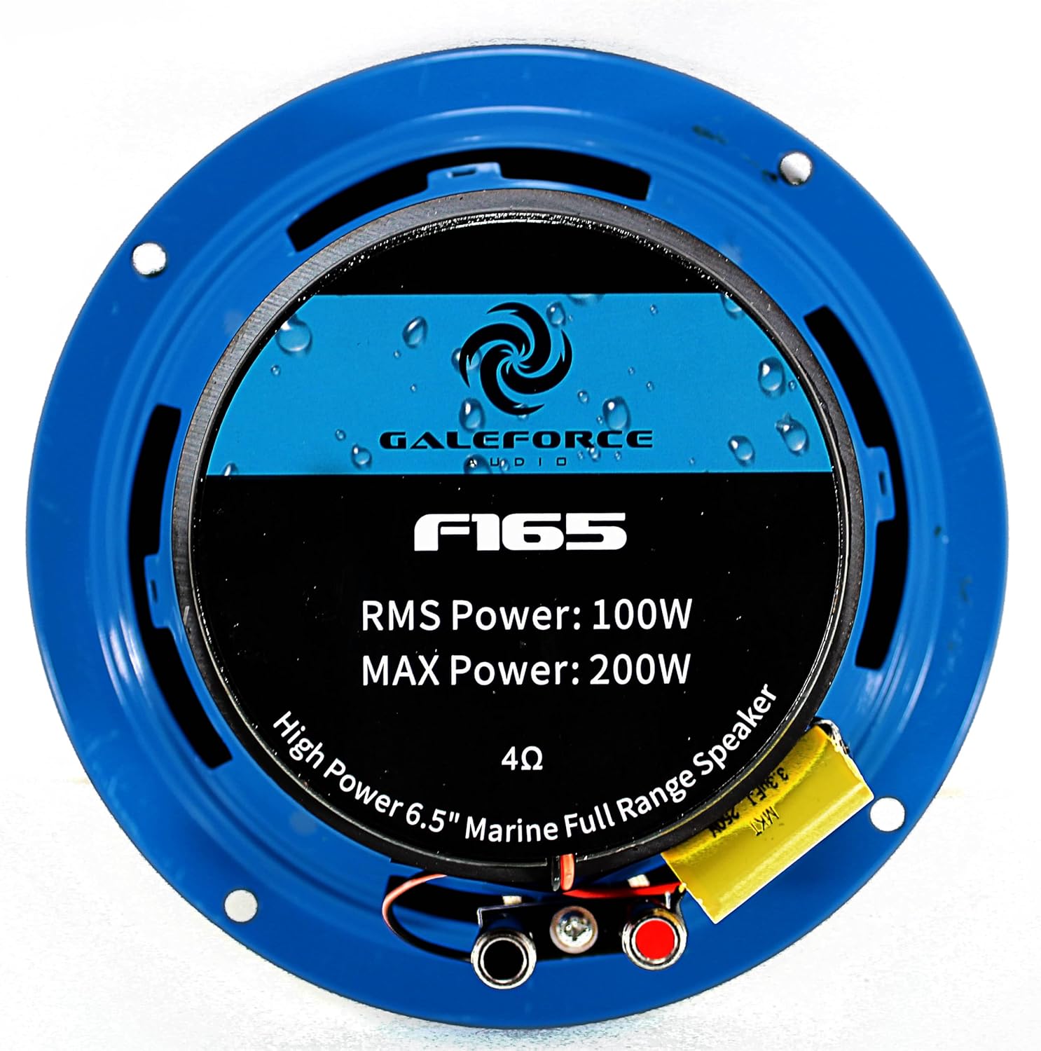 6.5" Hybrid 4-Ohm 100W RMS Midrange Speakers Pair for Motorcycle & Marine by Galeforce Audio
