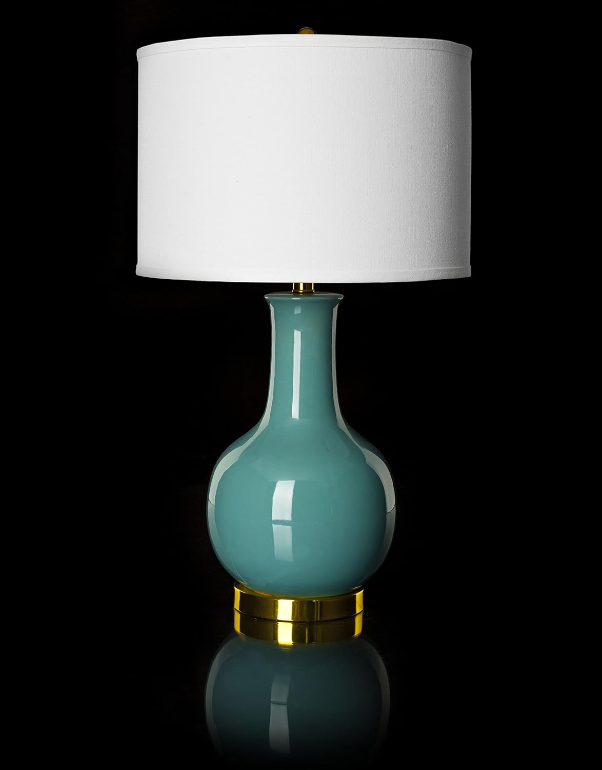 SAFAVIEH Lighting Collection Paris Modern Light Blue Ceramic 28-inch Bedroom Living Room Home Office Desk Nightstand Table Lamp (LED Bulb Included)