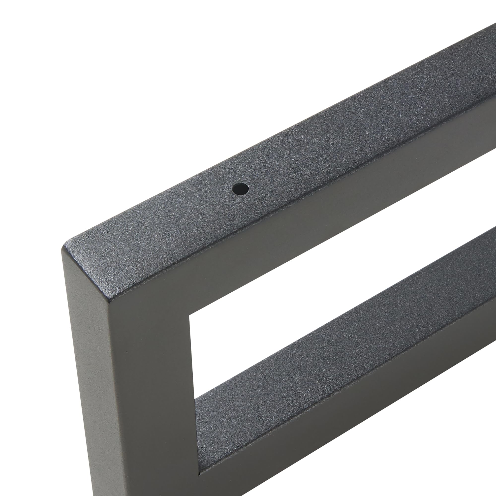 [en.casa] Set di 2 Supporti in Acciaio per Mobili 'Fai da Te' Montaggio a Parete Staffe per Mensole Piani di Appoggio Portasciugamani (LuxA) 40 x 20 cm - Nero