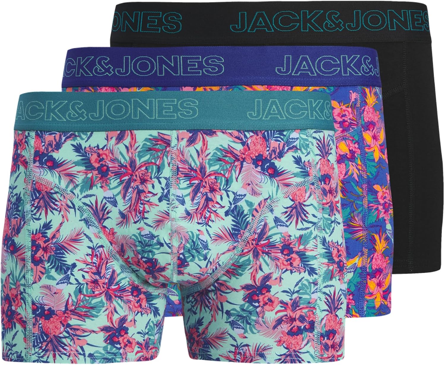 Jack & Jones Exotic Leaves Erkek 3'lü Boxer (12291162-PLB)