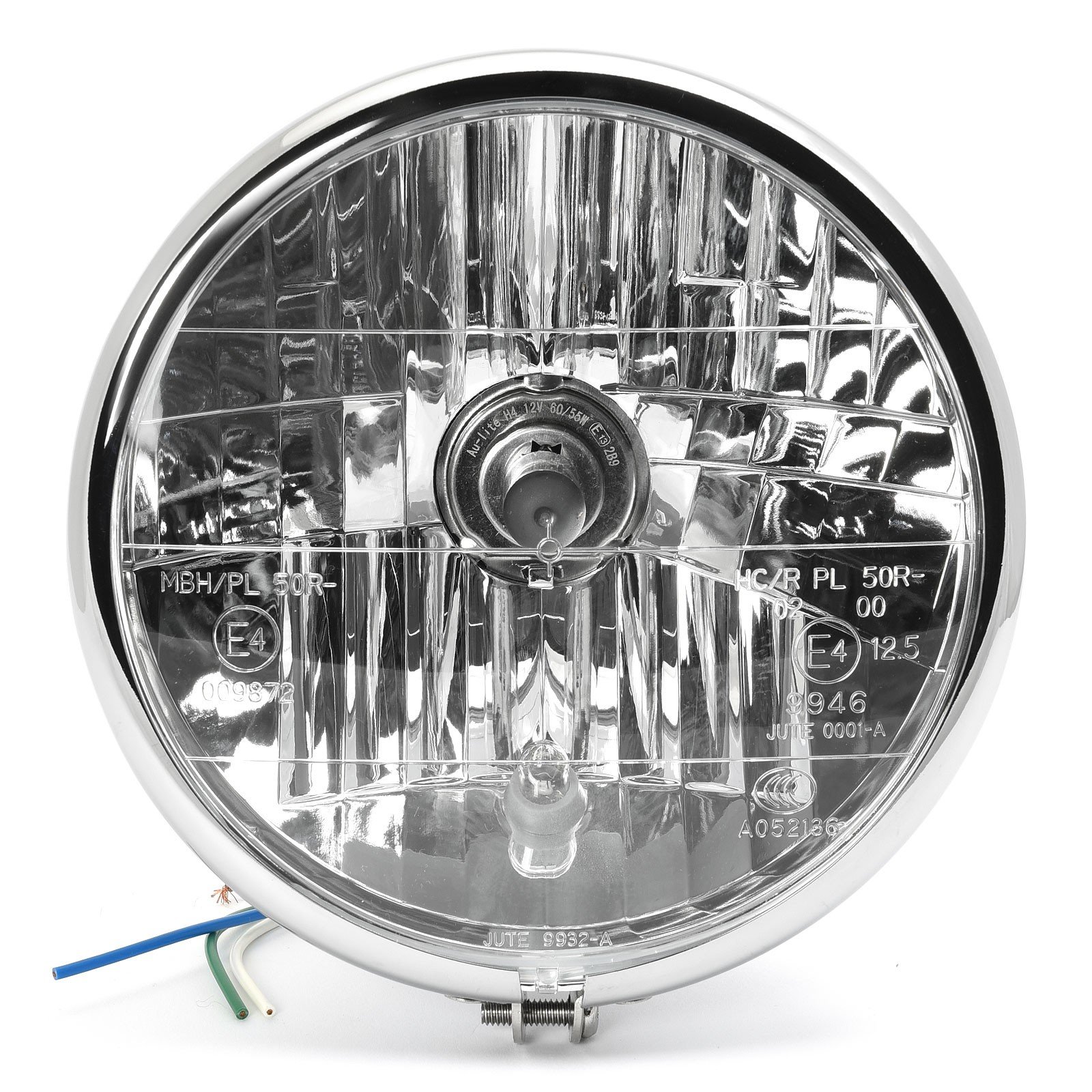 7" faro Springer Style cromato vetro trasparente