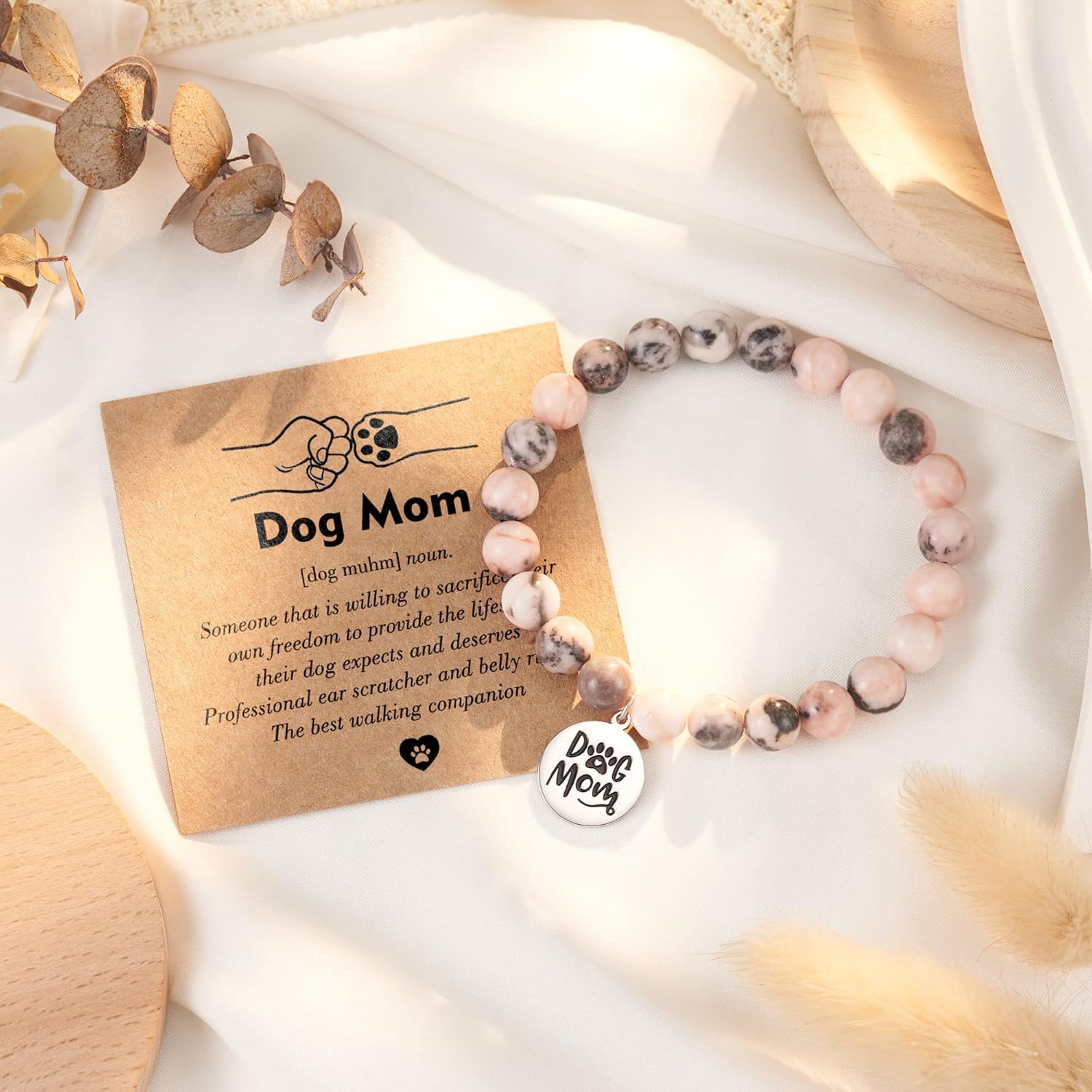 Tarsus Dog Mom Gifts for Women, Dog Mom Christmas Mothers Day Gifts, Best Dogs Lover Charm Bracelet Gift for Women - Image 3