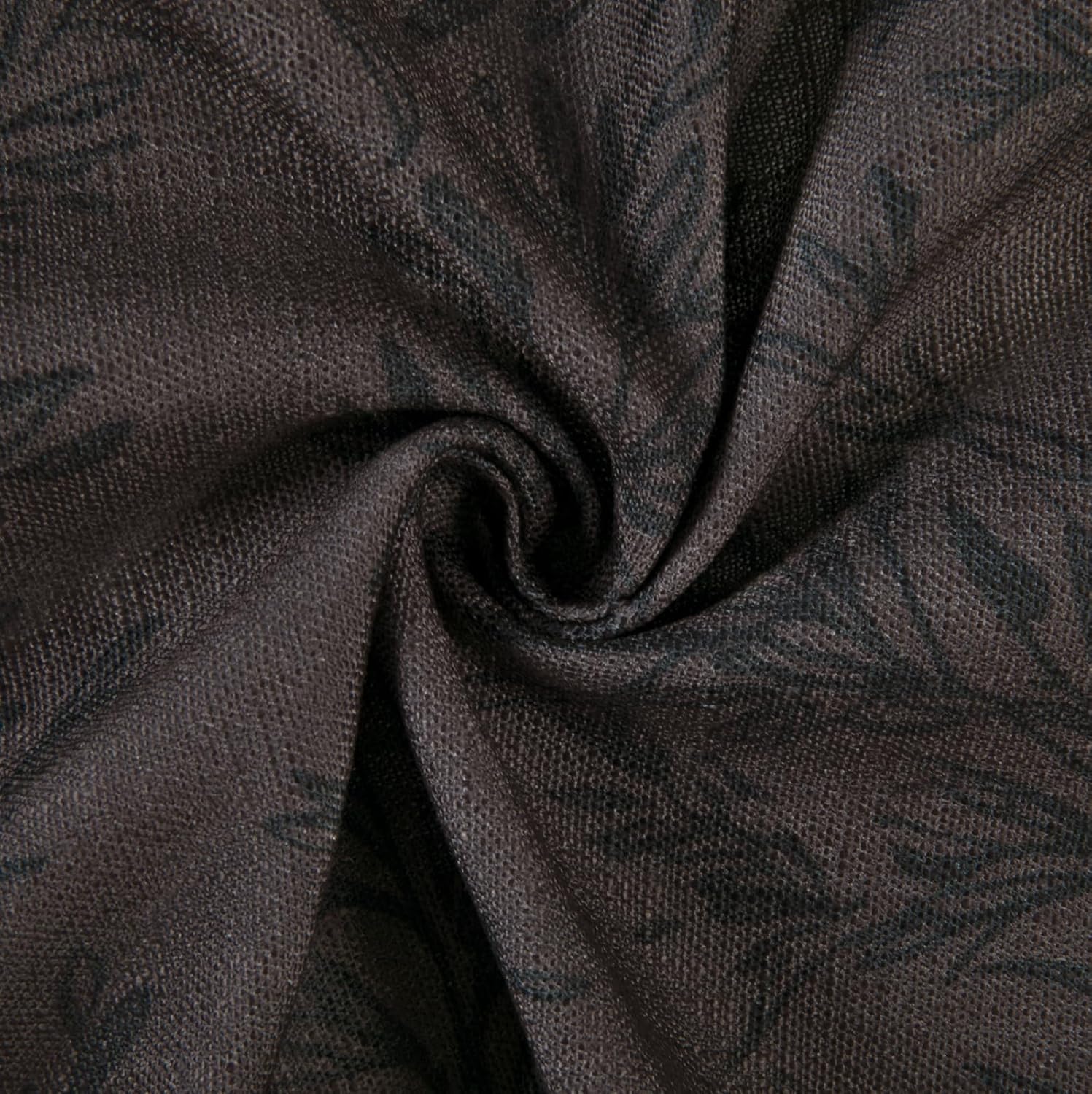 TWOPAGES Pinch Pleated Floral Curtain 102 Inch Long Light Filtering Privacy Drape Linen Textured Printed Curtain for Kitchen Bathroom (Wine, 72W x 102L Inches, 1 Panel)