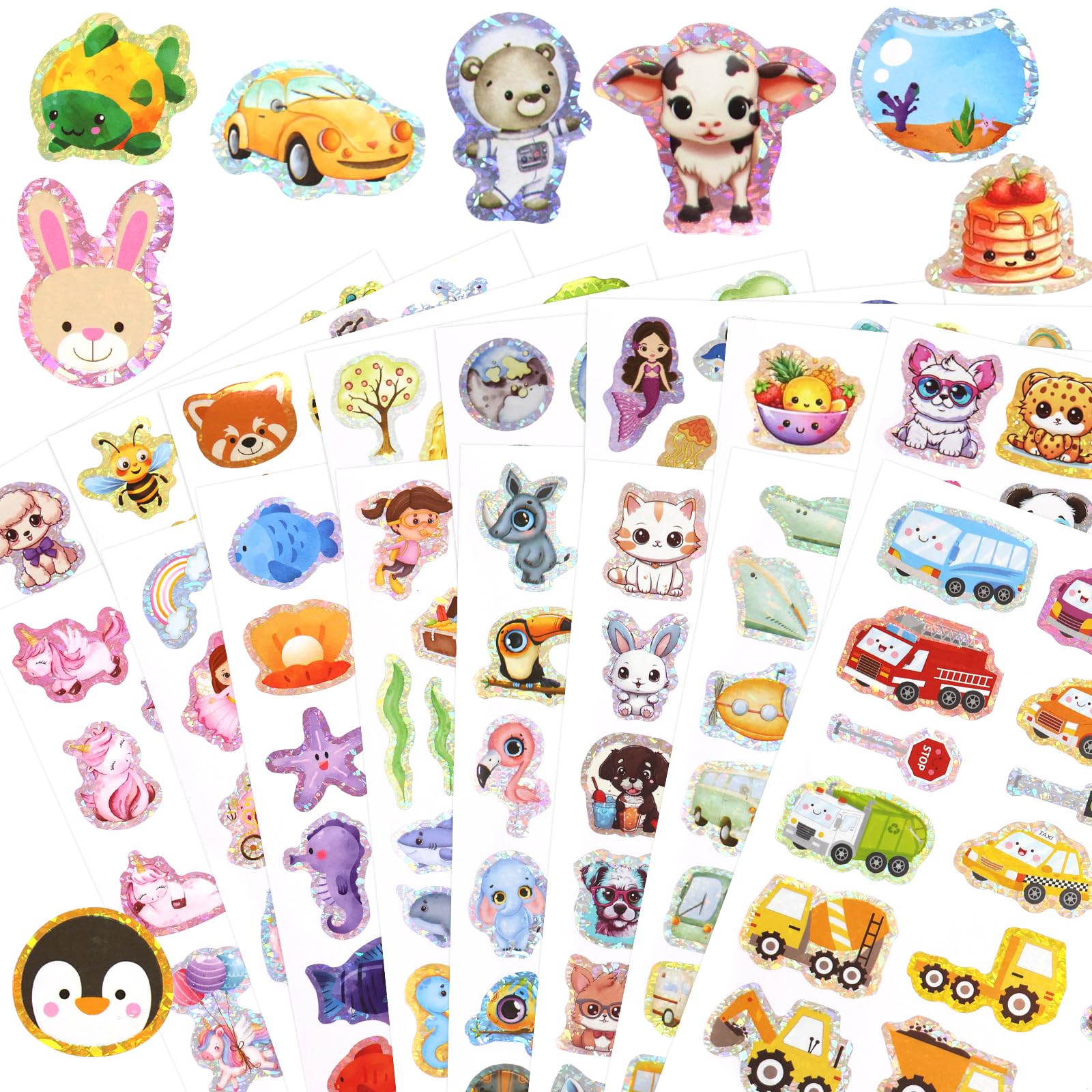 Animal Stickers for Kids Toddlers 16Sheets Holographic Teens Under The Sea Teacher Incentive Reward Chart Stickers for Students Classroom Supplies Teacher Must Haves