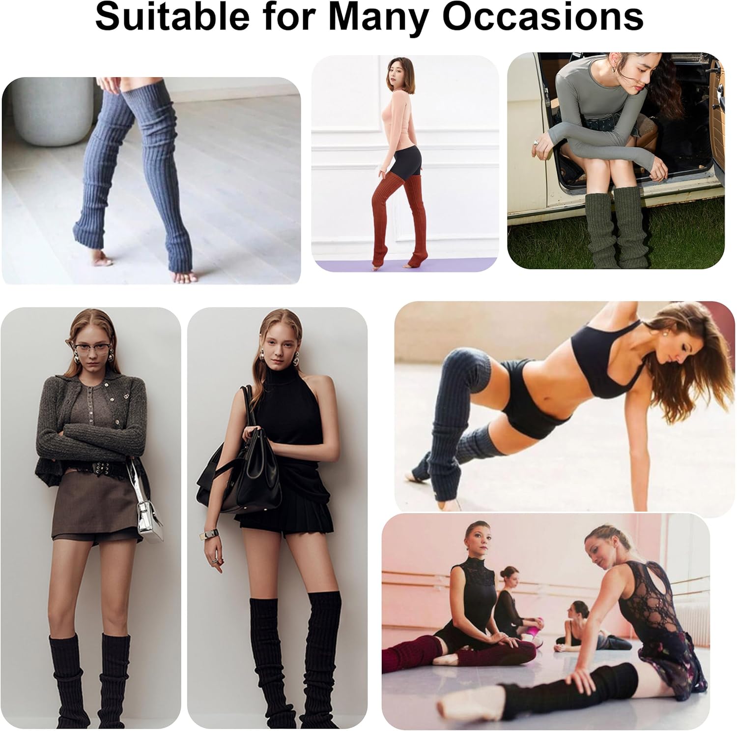 Thigh High Leg Warmers for Women Slouch Socks for Woman Winter Soft Thick Footless Socks 1 Pair - Image 7