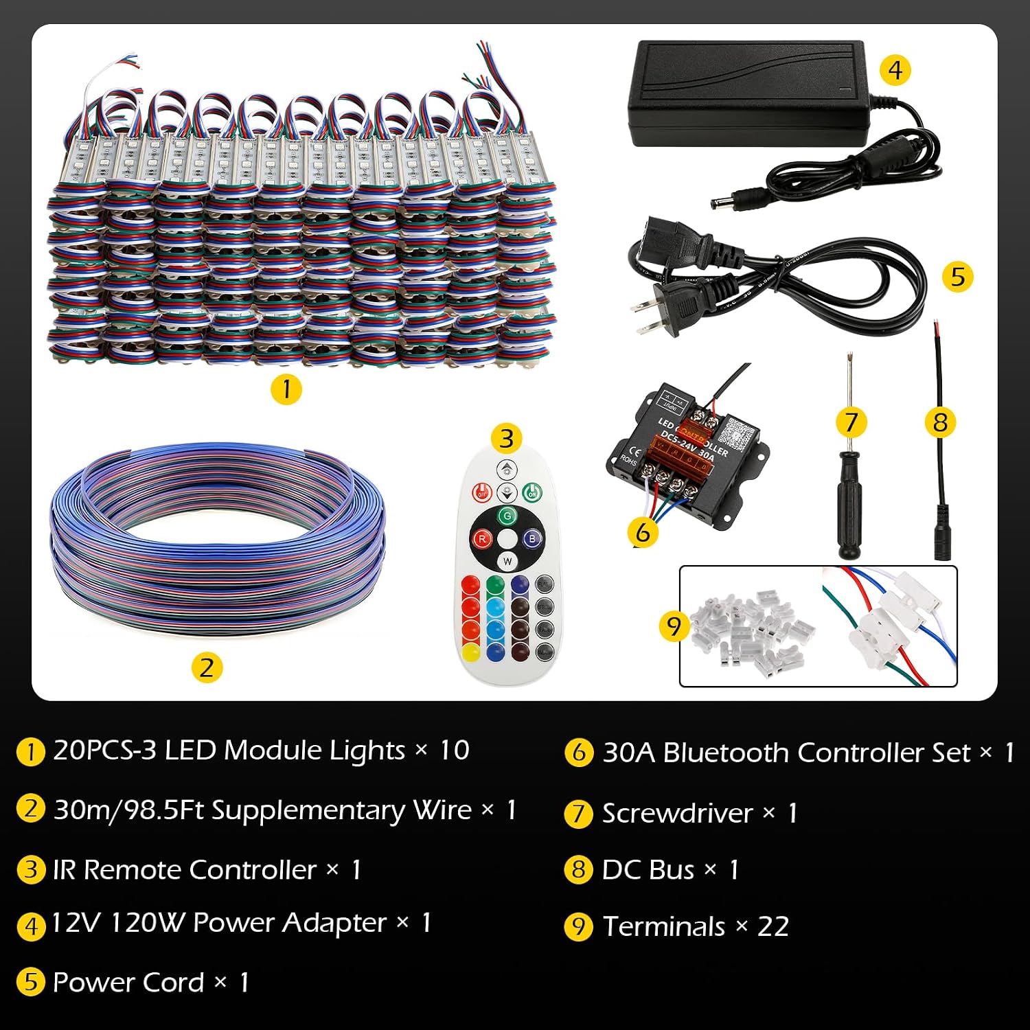 Dynalight Racks Red Dyna-Living 100FT Red LED Storefront Lights & 100FT RGB LED Storefront ...