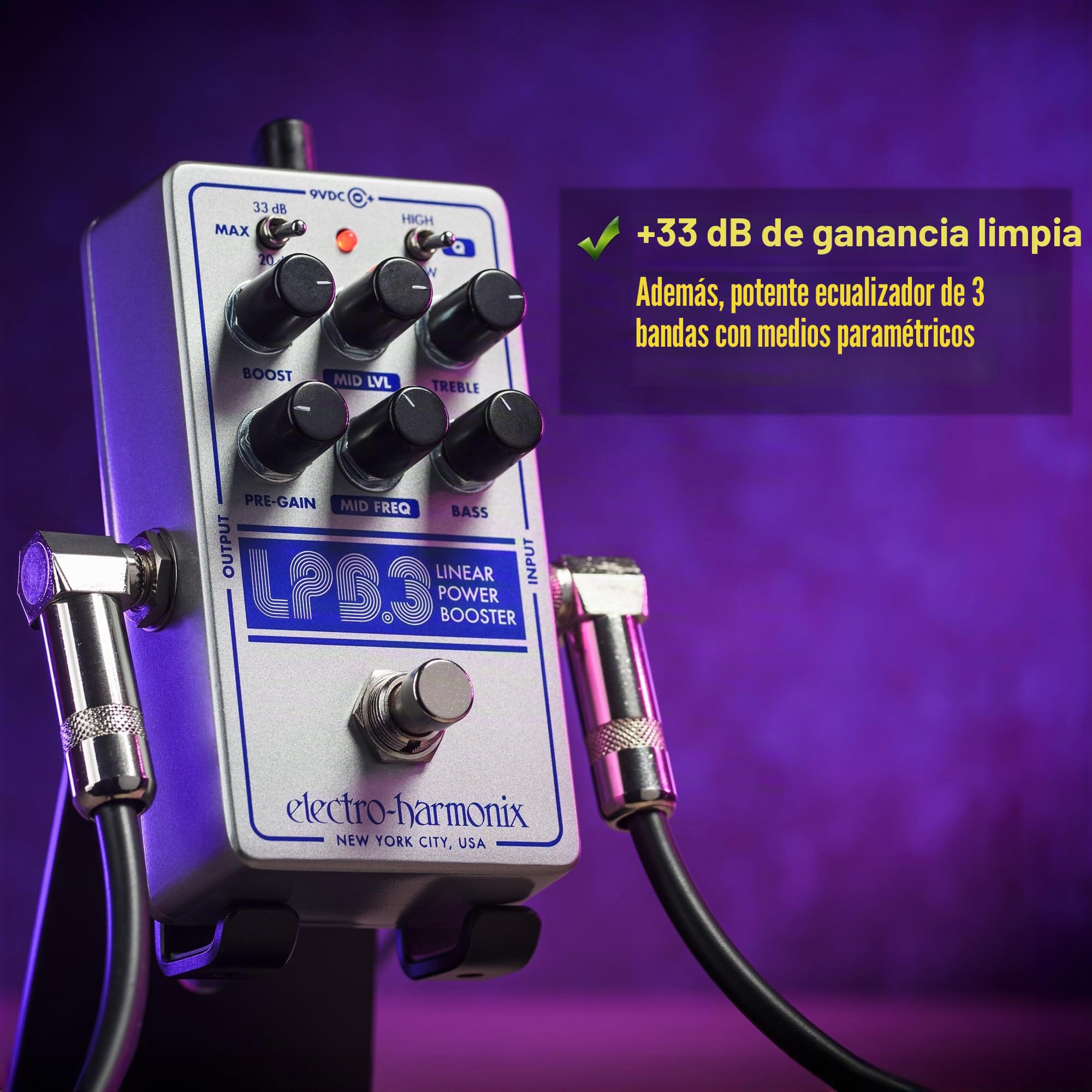 Electro-Harmonix LPB-3 Amplificador de potencia lineal y pedal de ecualización
