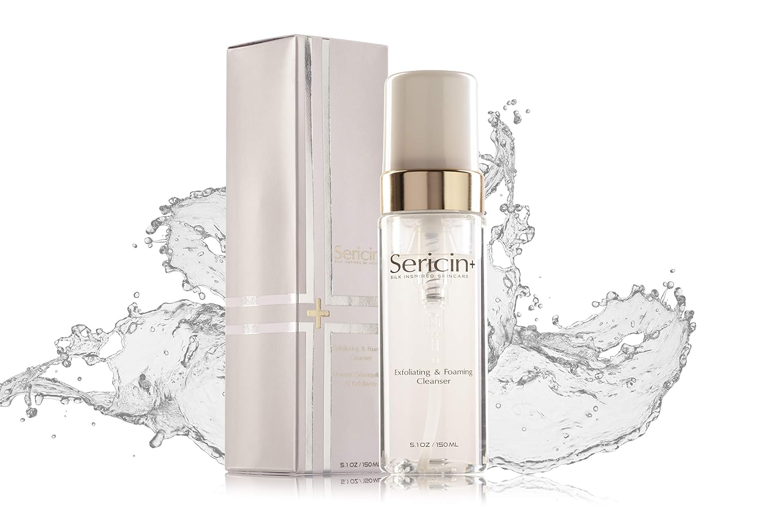 Sericin Plus Exfoliating and Foaming Facial Cleanser. SILK Infused Facewash for a Radiant Skin. Removes Makeup & Excess Oil and Detox Skin.