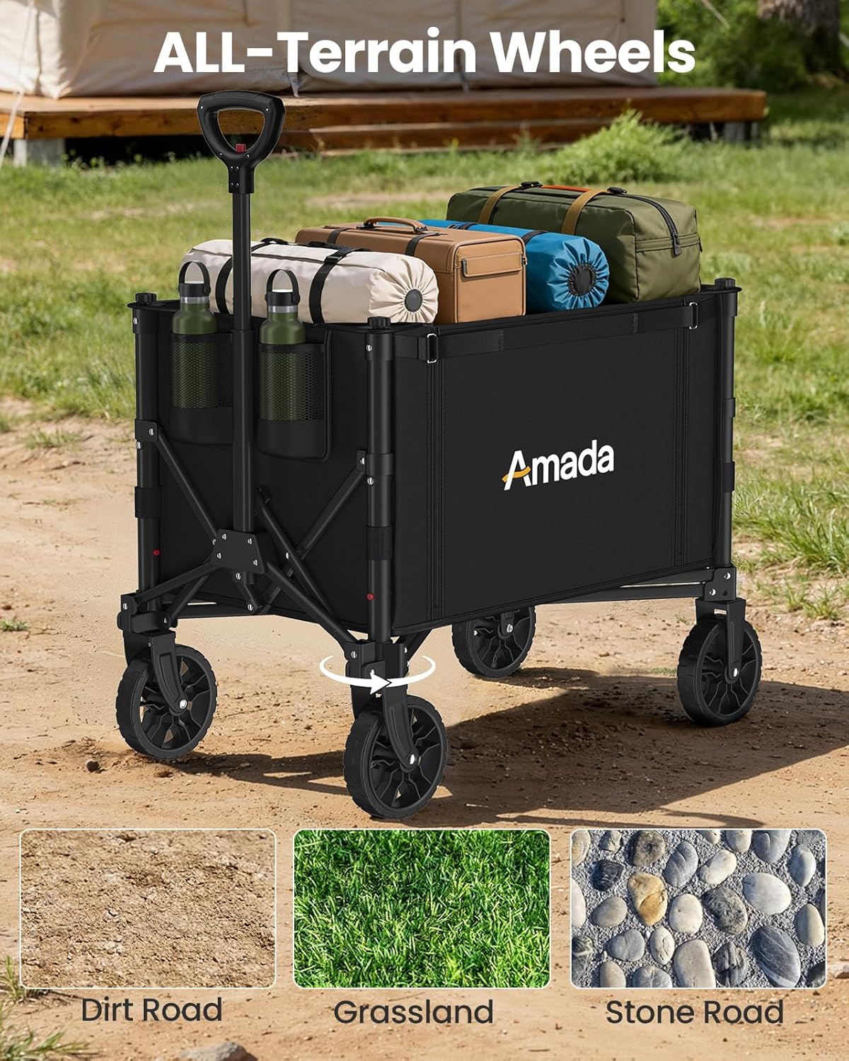 Wagons Carts Foldable, Collapsible Wagon Cart lbs Max Load and Expandable