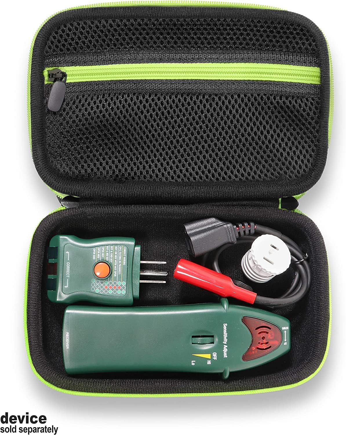 GETGEAR Circuit Breaker Finder Case, compatible with Extech CB10, Klein Tools ET300, Amprobe BT-120 Circuit Breaker Finder, with room for Tools & Equipment 60030S adapter/asccessory kit