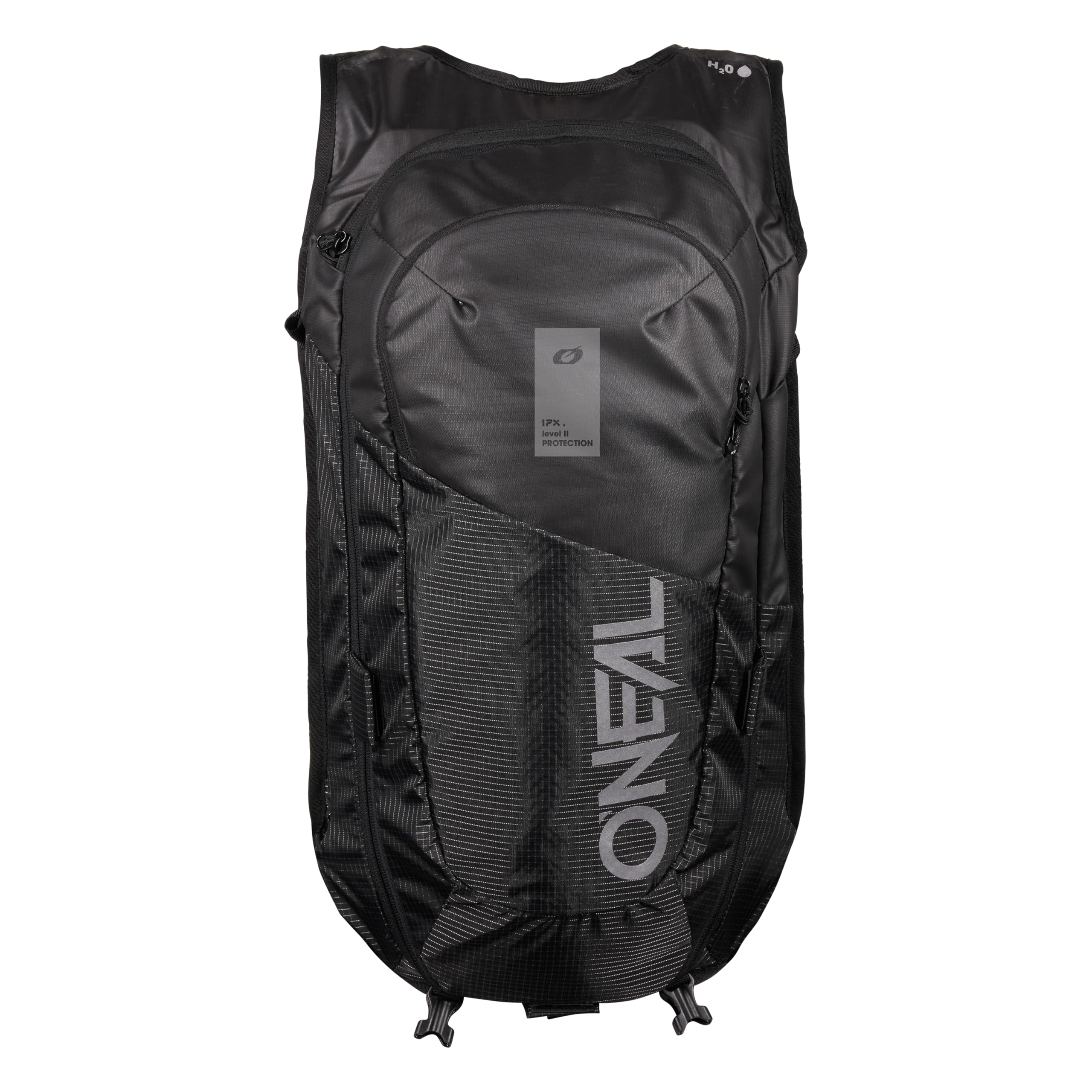 O'NEAL JUNCTION MTB DH Protektorrucksack Schwarz - ultraleichte Design von nur 0,7 kg - abnehmbarem Frontfach - robustes Ripstop-Material mit reflektierenden Details -Integrierte Regenhülle | Inklusive herausnehmbarem Rückenprotektor