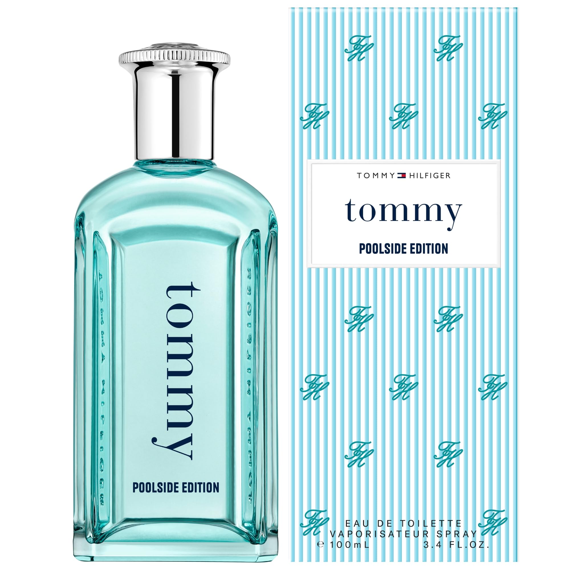 Tommy Hilfiger Tommy Poolside Edition 100 ml, Eau de Toilette Herren | Herrenparfüm in limitierter Auflage, Zitrus-aquatischer Duft, Flakon aus blauem Glas