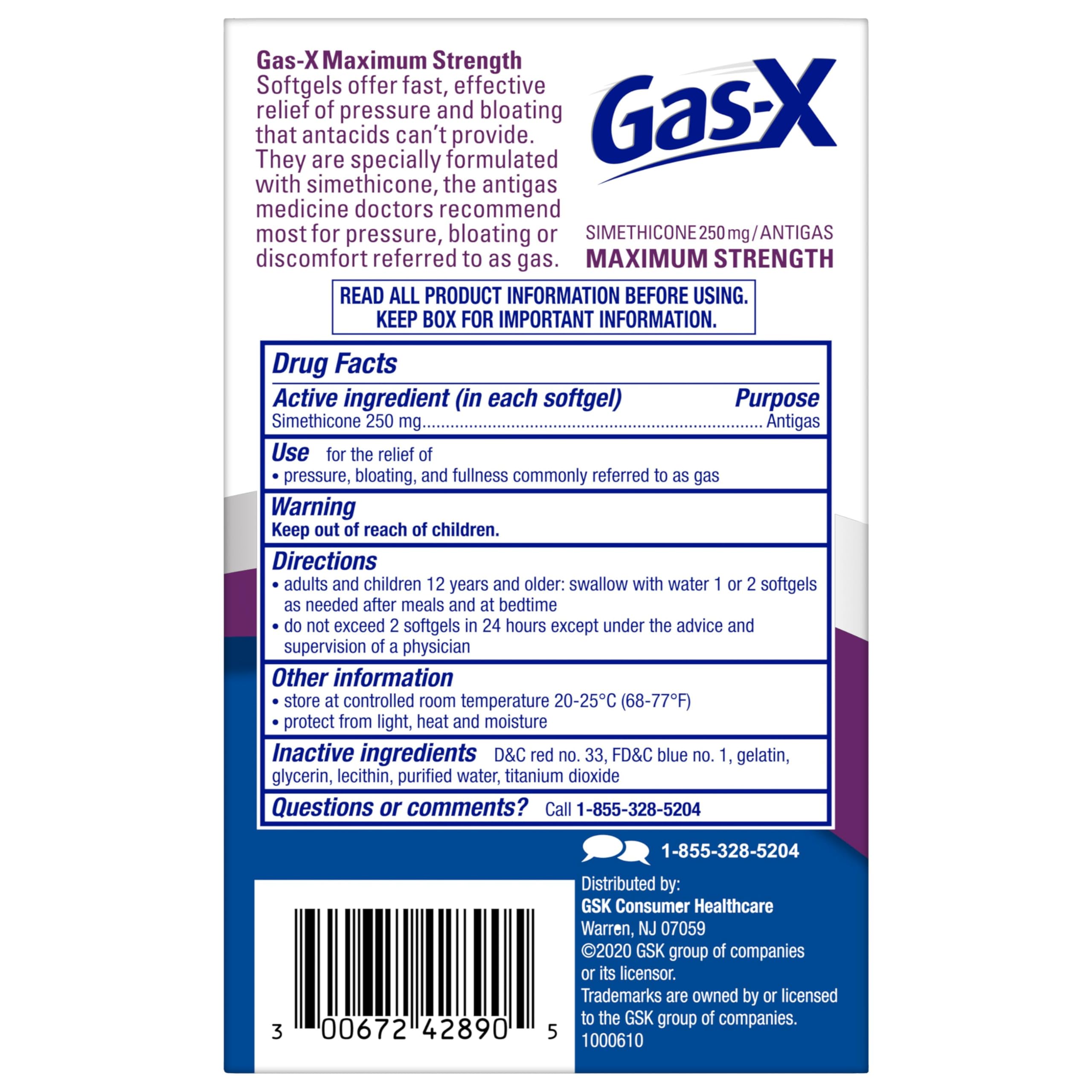 Gas-X Maximum Strength Gas Relief Softgels with Simethicone 250 mg for Bloating Relief - 50 Count — Amazon image 13