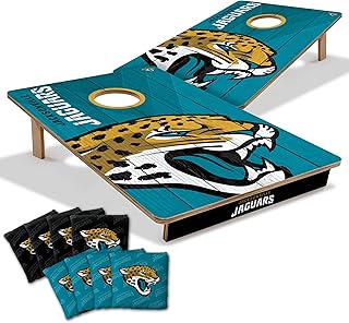 YouTheFan NFL 2’ x 3’ Wood Cornhole Game with Logo Bags