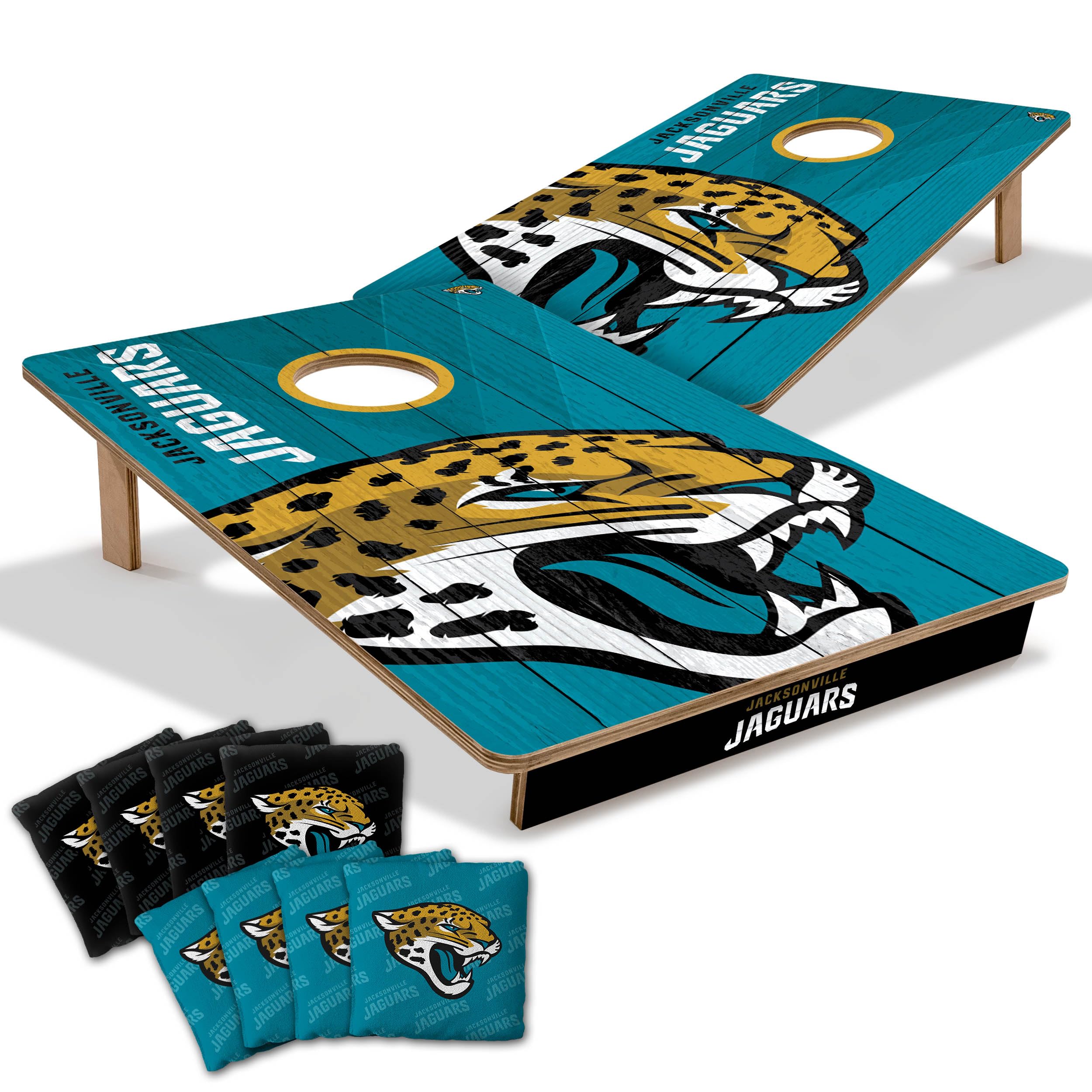 YouTheFan NFL 2’ x 3’ Wood Cornhole Game with Logo Bags