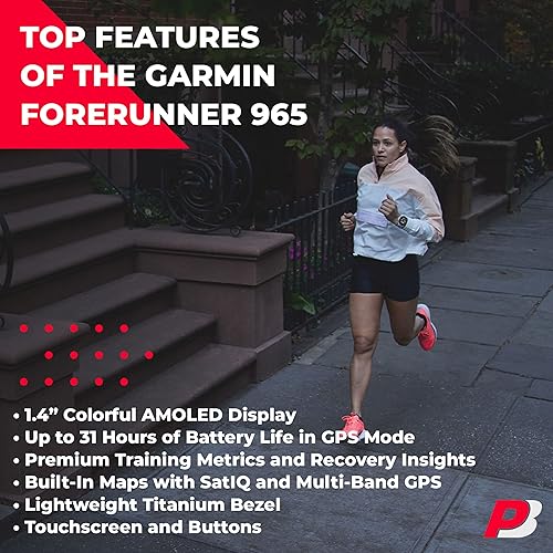 Miniatura 3 de Garmin Forerunner 965 (Amp AmarilloNegro) Caja de regalo de reloj inteligente GPS para correr y triatlón  Pantalla AMOLED, ligera, batería de 31