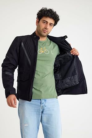 Scudo Alaska Cordura Siyah K l k Erkek Motosiklet Ceketi