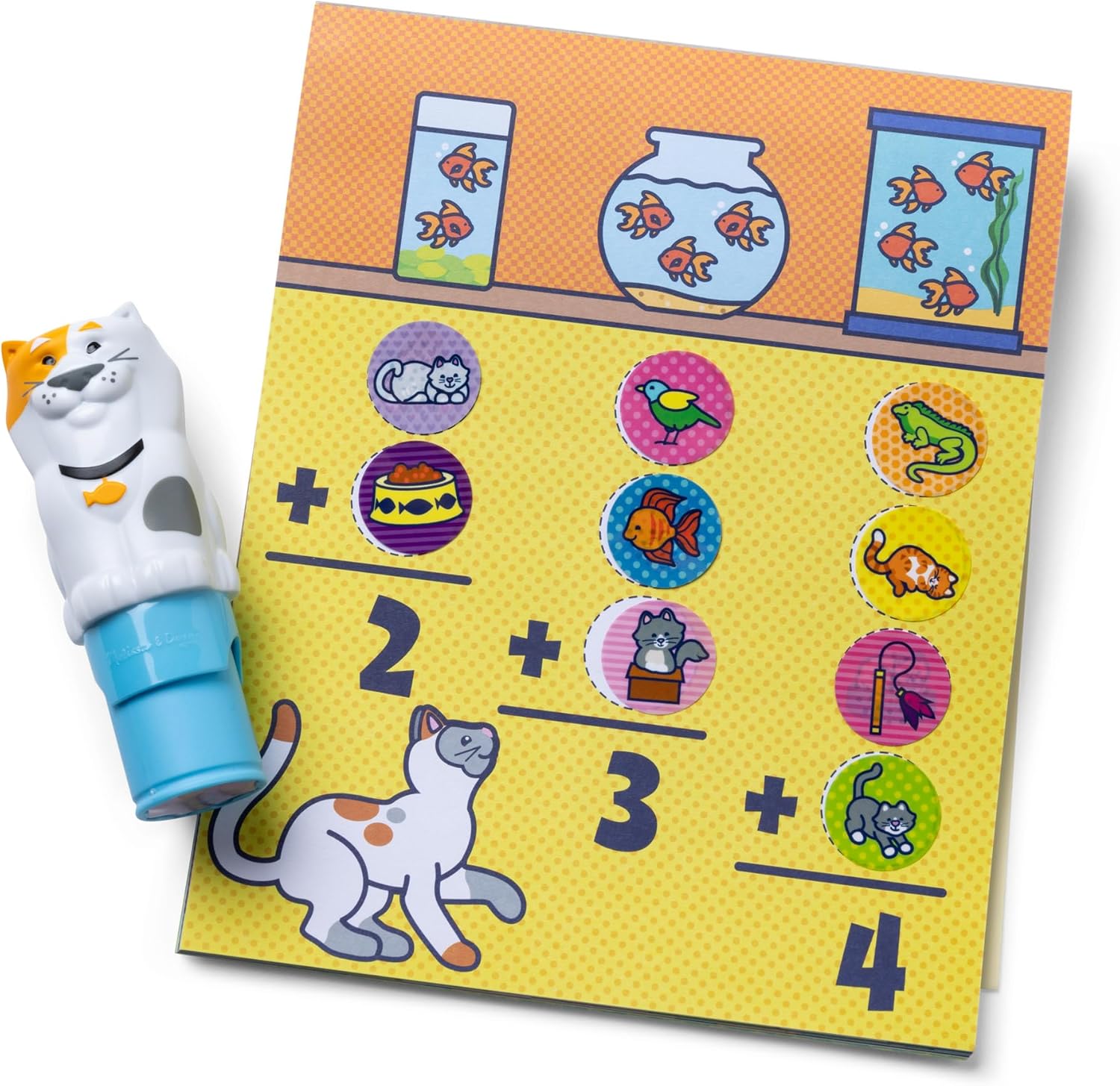 Melissa & Doug Sticker Wow!® Pets (Dog and Cat) Value Pack Arts and Crafts Collectibles - 2 Activity Pads, 2 Sticker Stampers, 2 Bonus Stacks - FSC Certified