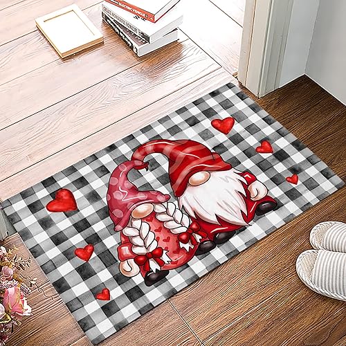 Tapete de baño para interiores para el día de San Valentín, antideslizante, cubierta lavable, tapete absorbente, tapete para decoración del hogar