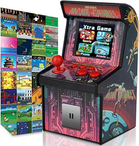GBD Mini máquina de gabinete de juegos retro para niños con 200 videojuegos de mano de 25 pulgadas botones de joystick para niños niñas regalos de