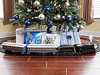 Vista 4 de Lionel Tren de juguete Polar Express operado por baterías con Bluetooth, locomotora, vagones de tren, y vía con sonidos auténticos de tren, luces