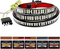 Vista 26 de Nilight - Tira de luz LED para plataforma trasera de 30 pulgadas de UTV, 204 LED, luces de freno ámbar, luces intermitentes rojas, compatible