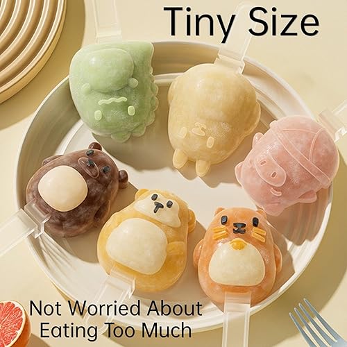 Miniatura 3 de Juego de 4 moldes para paletas de helados, accesorios de cocina para hacer helados, fácil liberación, reutilizable, de silicona, sin BPA, para