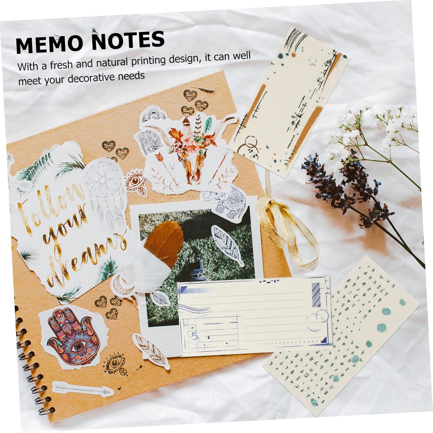 Cute Memo Pads Pink Reusable Memo Pad Scrapbook Sticker for Office School image 4