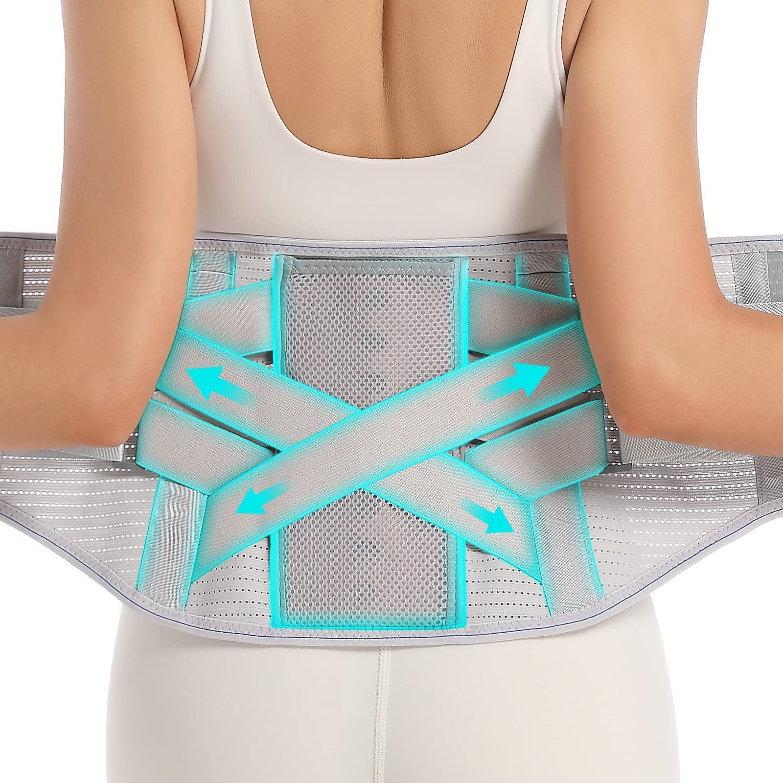Bretelle per la Schiena per alleviare Il Dolore Lombare Cintura di Supporto Lombare per Donne e Uomini per Il Sollevamento dell'ernia del Disco Sciatica Sollievo dal Dolore Tutore Lombare