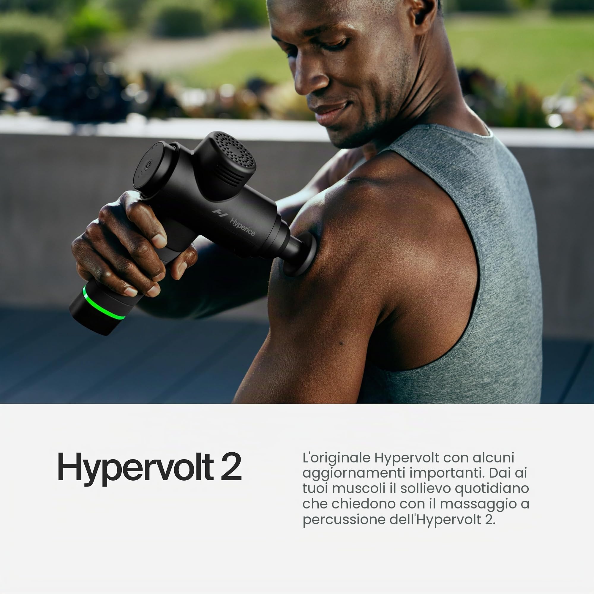 Hyperice Hypervolt 2 Nero Pistola massaggiante a percussione portatile