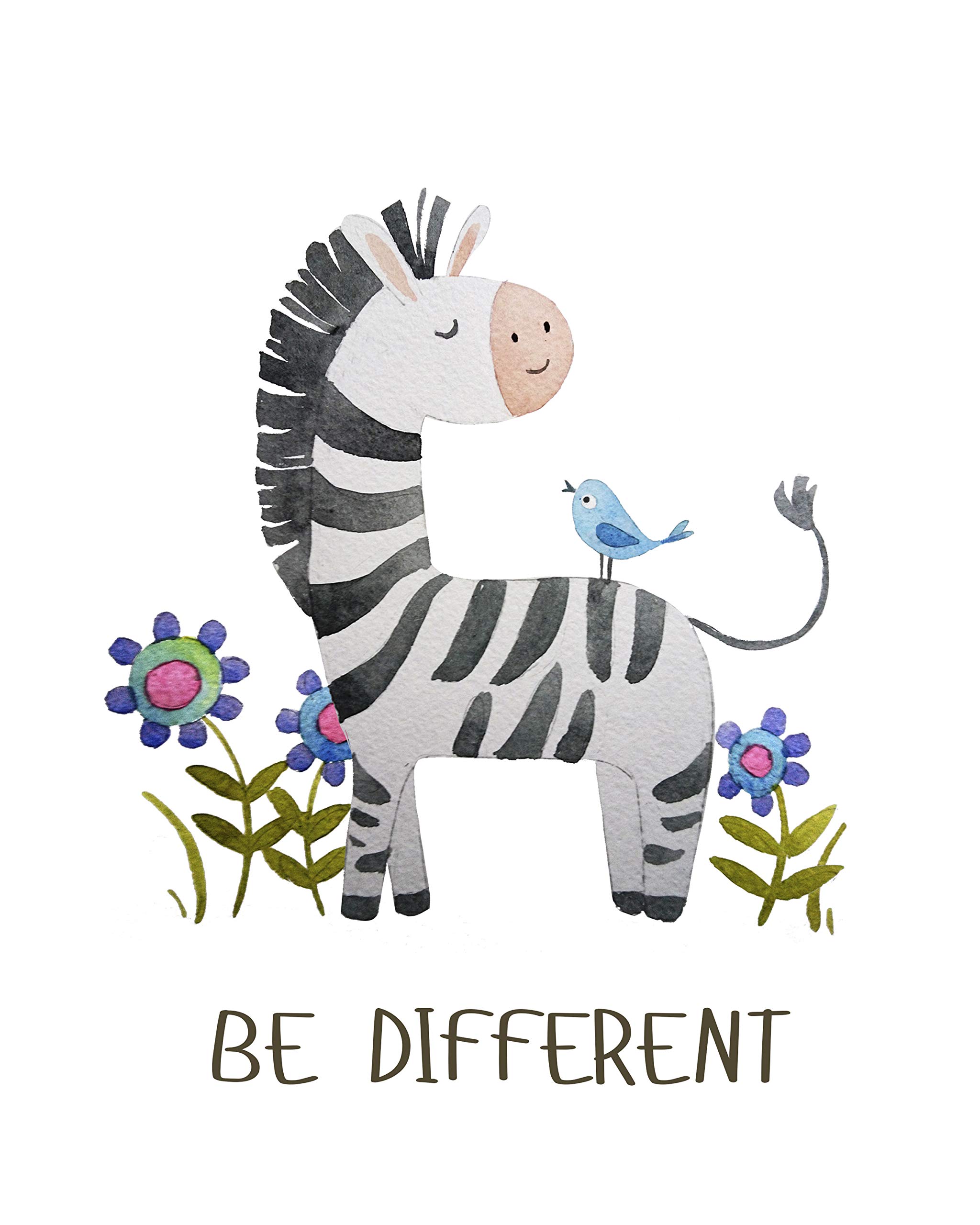 Decorazione da parete per cameretta dei bambini, decorazione da parete per cameretta dei bambini, safari nella giungla, decorazione da parete senza cornice, set di 6 poster da 20 x 25,4 cm, leone,