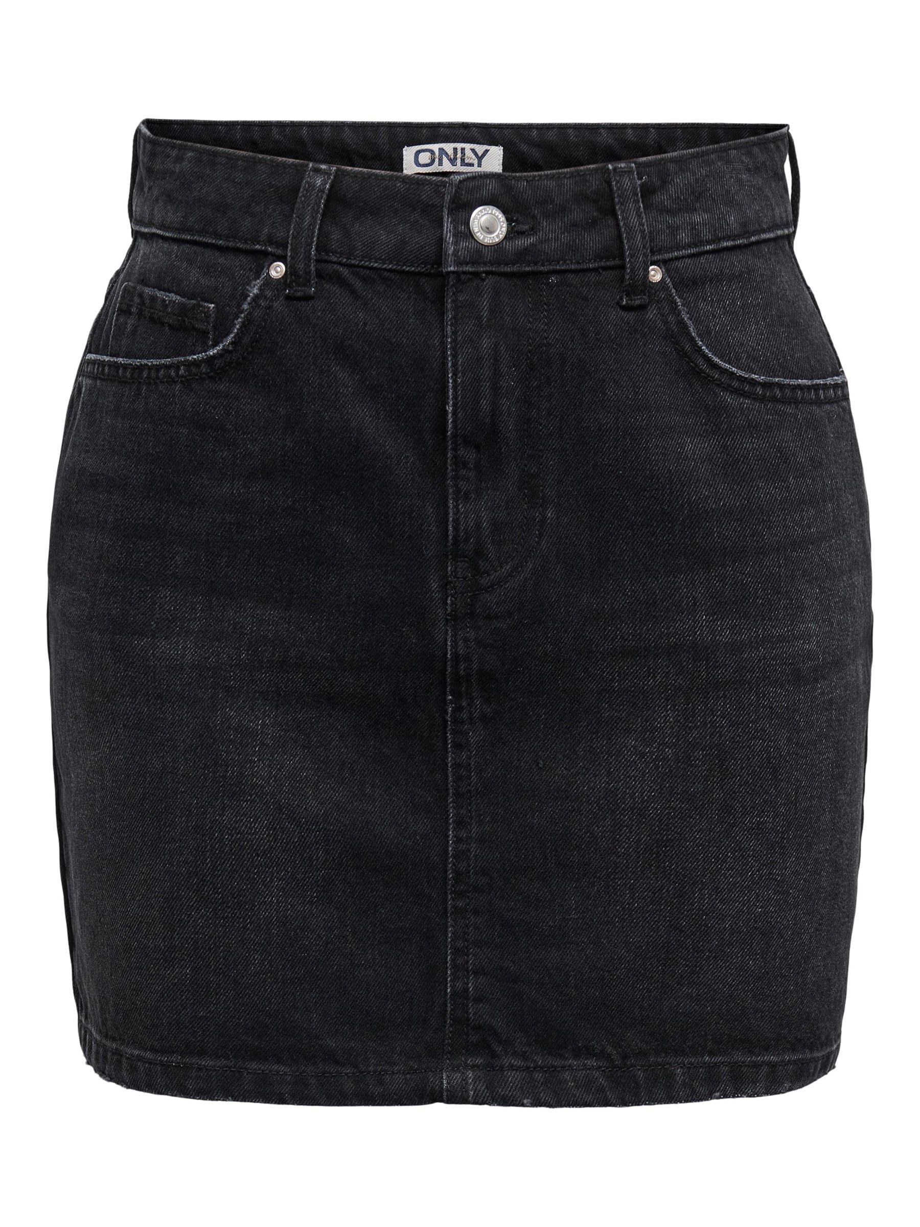 ONLY Female Denim Skirt Onlstella Denim Short Skirt, Washed Black, L