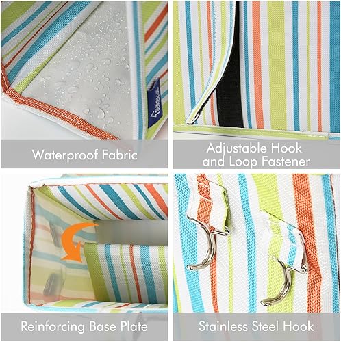 Miniatura 4 de Surblue Organizador de cama colgante para mesita de noche, bolsa de almacenamiento con bolsillo para literas y camas de hospital, habitaciones